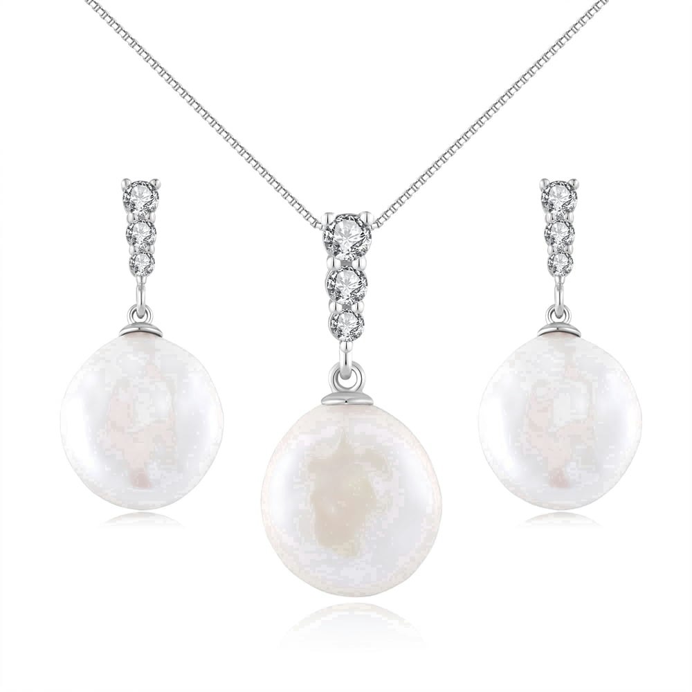 Yami 9-10mm Cultured Pearl and Sterling Silver Jewelry Set: $28.99 Yami 9-10mm Cultured Pearl and Sterling Silver Jewelry Set: $28.99