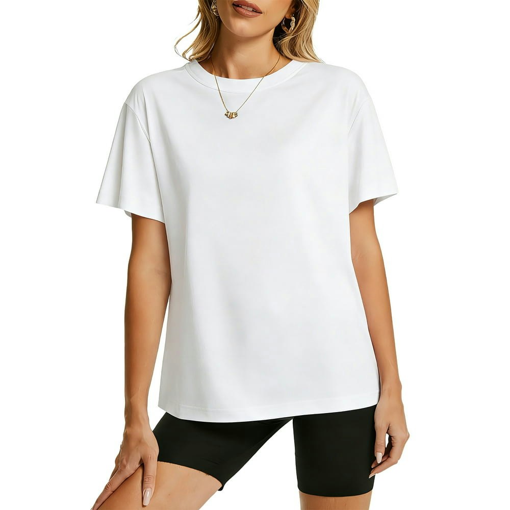 Temofon Women's Cotton Crew Neck T-Shirt: $8.99