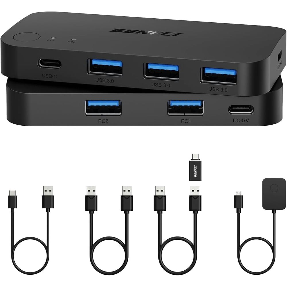 Benfei USB 3.0 KVM Switch with Remote Control: $21.99 Benfei USB 3.0 KVM Switch with Remote Control: $21.99