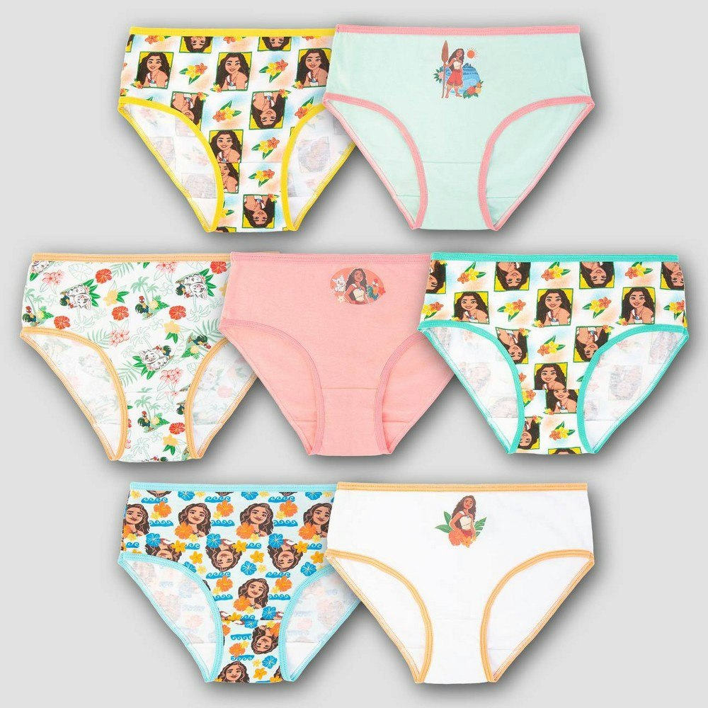 Girls' Moana 2 Bikini Underwear 7-Pack: $12 Girls' Moana 2 Bikini Underwear 7-Pack: $12