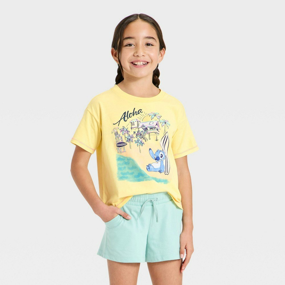 Girls' Disney Lilo & Stitch Aloha Graphic T-Shirt: $12 Girls' Disney Lilo & Stitch Aloha Graphic T-Shirt: $12