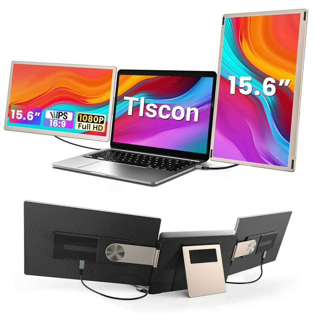 Tlscon 15.6\" Triple Portable Laptop Monitor Extender: $229.49