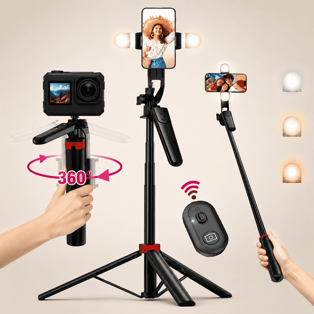 Tikbbrmg 70.8-inch Extendable Phone Tripod and Selfie Stick: $18.89 Tikbbrmg 70.8-inch Extendable Phone Tripod and Selfie Stick: $18.89