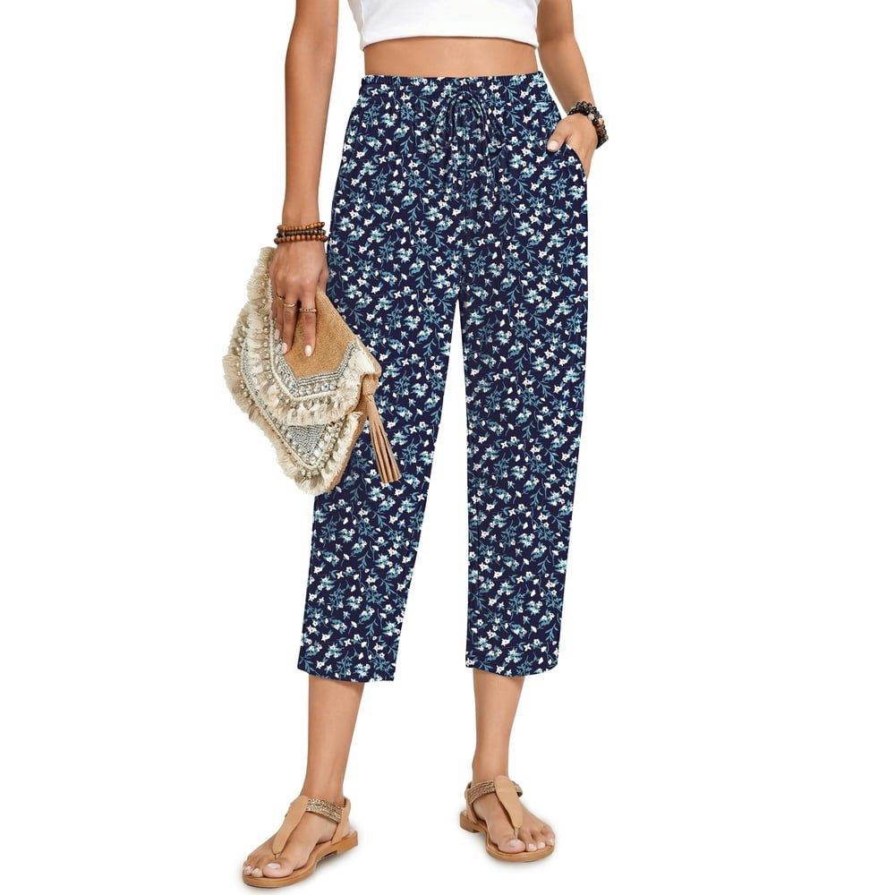 Fantaslook Women's Casual Drawstring Palazzo Capri Pants: $12.99 Fantaslook Women's Casual Drawstring Palazzo Capri Pants: $12.99