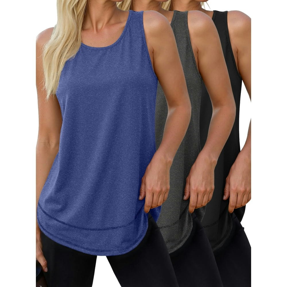 Rosvigor Women's Quick-Dry Workout Tank Tops 3-Pack: $21.99 Rosvigor Women's Quick-Dry Workout Tank Tops 3-Pack: $21.99