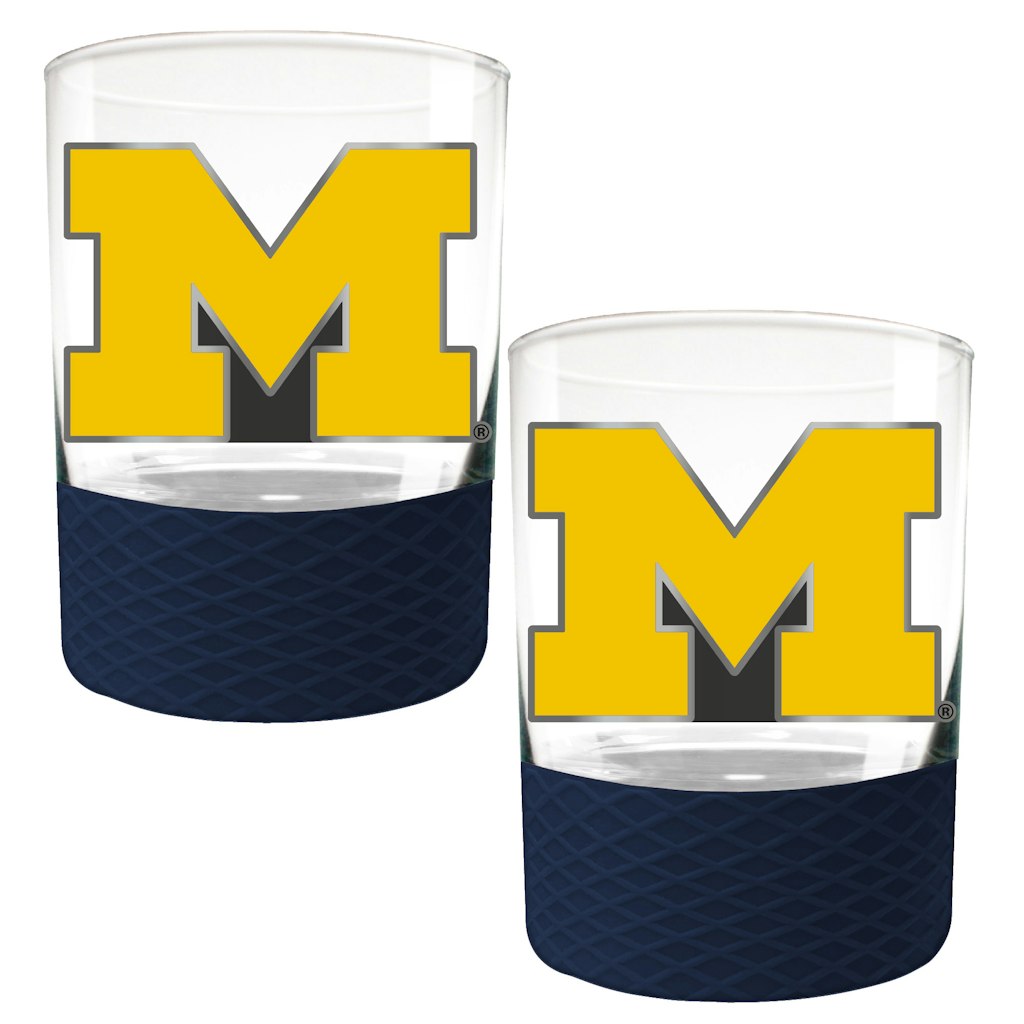 Michigan Wolverines 14oz. Rocks Glass 2-Pack: $27.99