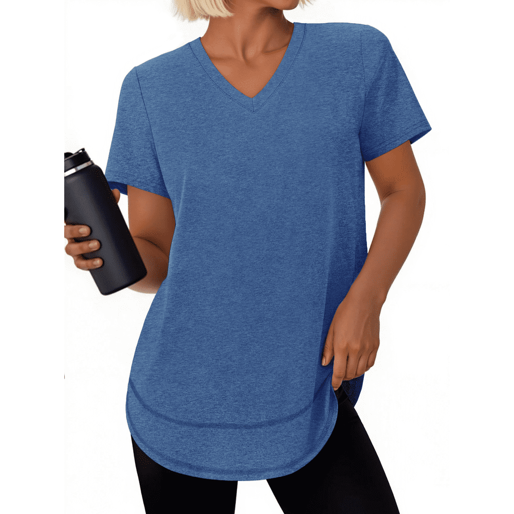 Rosvigor Women's V-Neck Athletic Workout T-Shirt: $11.99 Rosvigor Women's V-Neck Athletic Workout T-Shirt: $11.99
