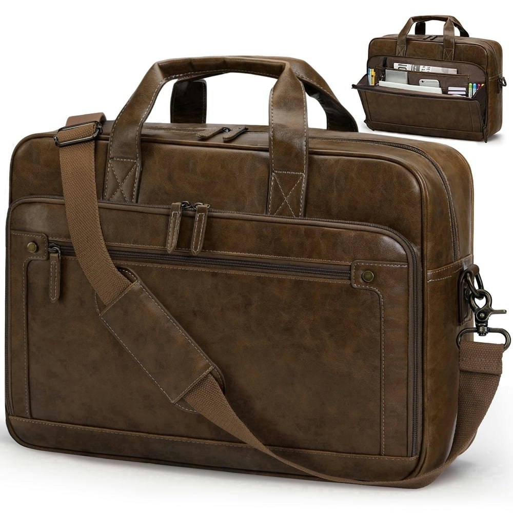Rainsmore 16-Inch Leather Laptop Messenger Bag: $37.84 Rainsmore 16-Inch Leather Laptop Messenger Bag: $37.84
