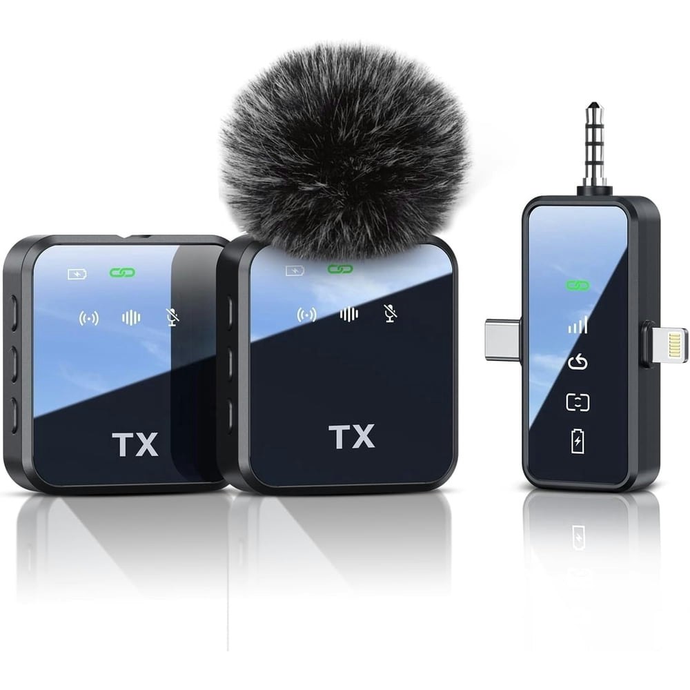 DJJD 3-in-1 Wireless Lavalier Microphone: $23.59