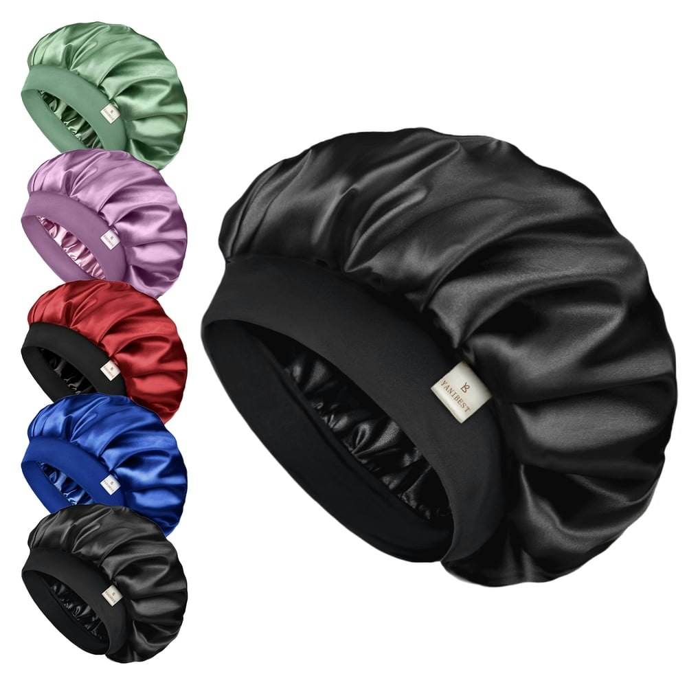 Yanibest Double Layer Satin Sleep Bonnet: $13.99 Yanibest Double Layer Satin Sleep Bonnet: $13.99