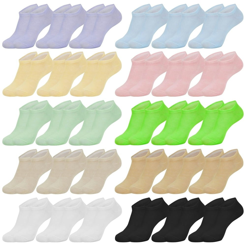 Sophproton Women's No Show Athletic Socks 30-Pair Pack: $17.99 Sophproton Women's No Show Athletic Socks 30-Pair Pack: $17.99