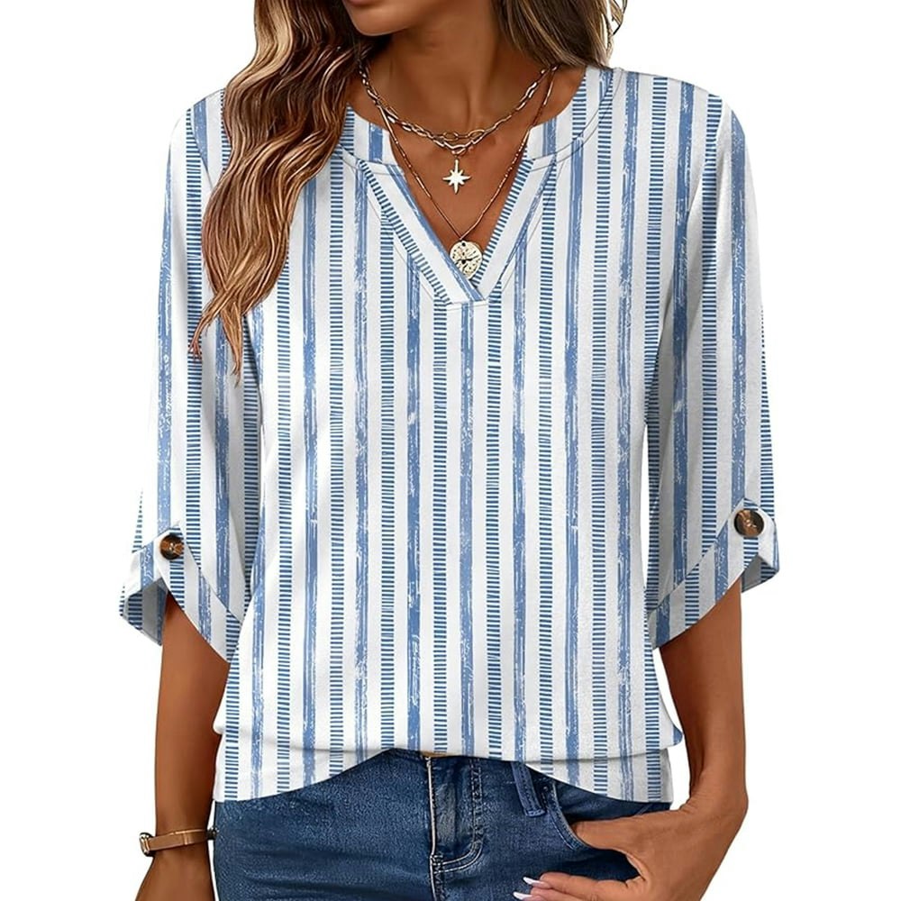 Vdj Women's 3/4 Sleeve V-Neck Tunic Top: $11.95 Vdj Women's 3/4 Sleeve V-Neck Tunic Top: $11.95