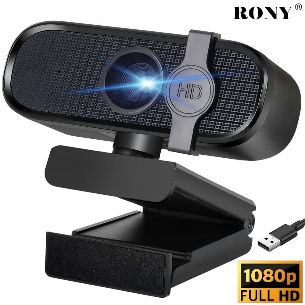 Rony 1080p HD Webcam with Microphone: $16.14