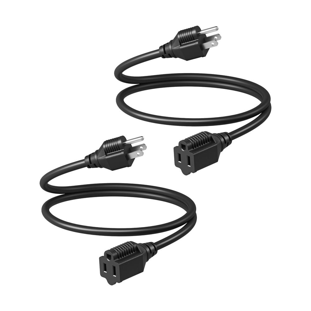 Dewenwils 3-Foot 16AWG 3-Prong Indoor Extension Cord 2-Pack: $9.99 Dewenwils 3-Foot 16AWG 3-Prong Indoor Extension Cord 2-Pack: $9.99