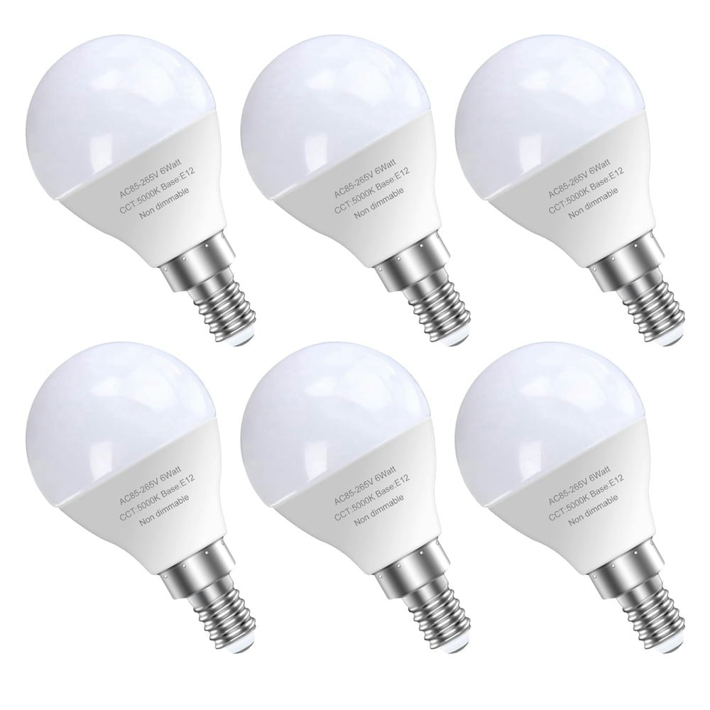 E12 Candelabra Base LED Light Bulb 6-Pack: $10.79