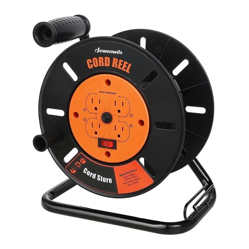 Dewenwils Heavy Duty 4-Outlet Cord Reel: $29.99 Dewenwils Heavy Duty 4-Outlet Cord Reel: $29.99