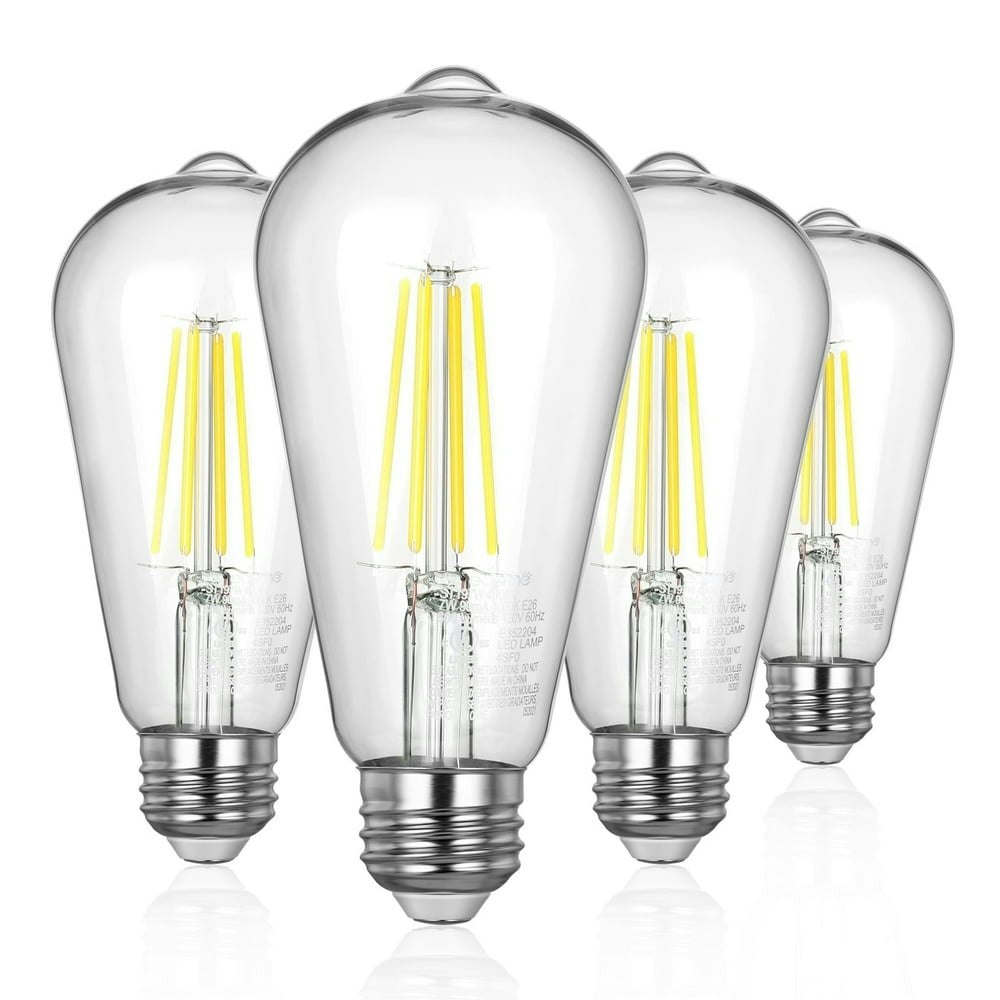 Edishine ST19 4,000K 60W LED Filament Light Bulb 4-Pack: $12.59 Edishine ST19 4,000K 60W LED Filament Light Bulb 4-Pack: $12.59