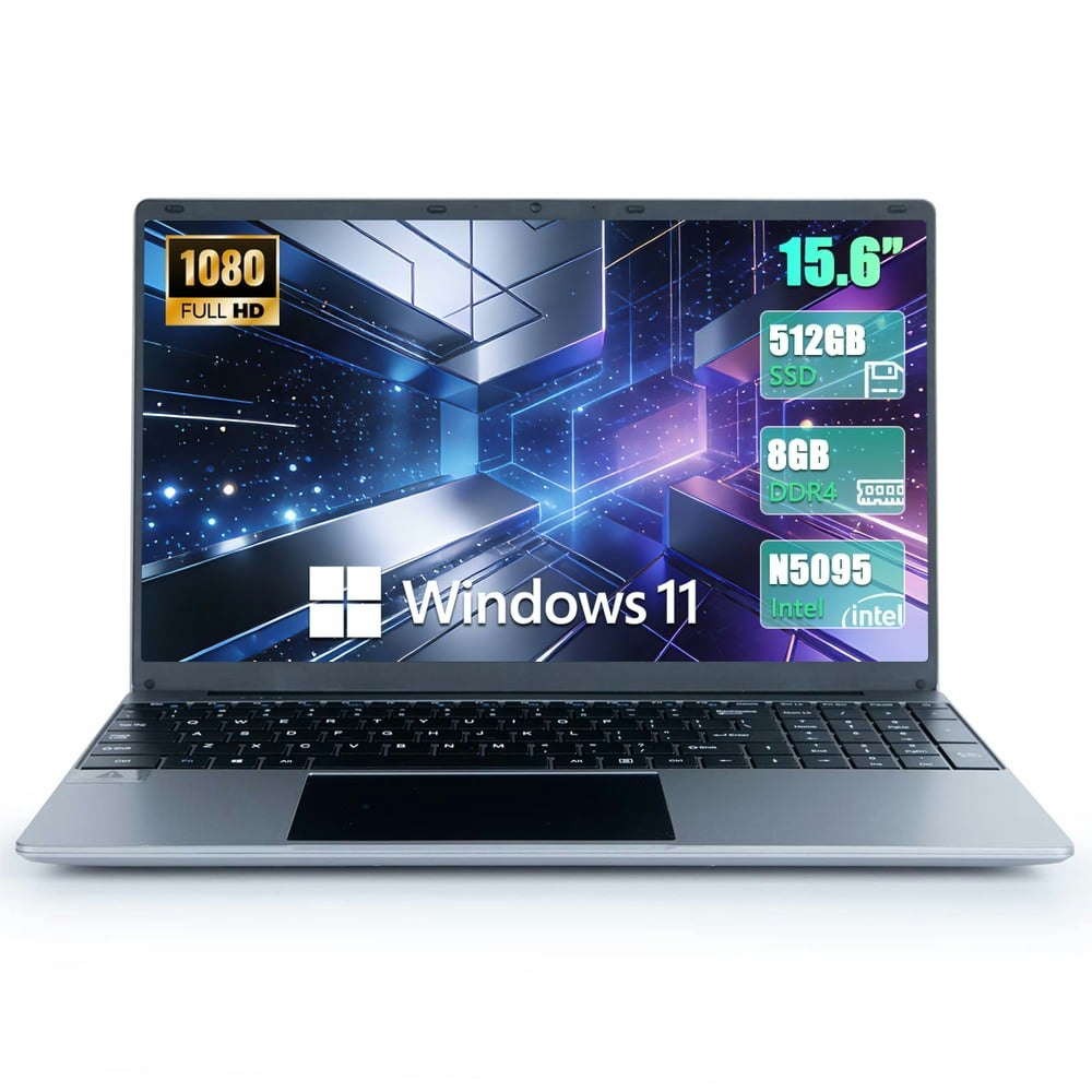 15.6-inch Intel Celeron N5095 8GB RAM 512GB SSD Laptop: $299.89