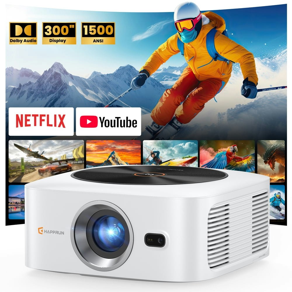 Happrun 1,500 ANSI Lumens 4K Smart Projector: $299.99 Happrun 1,500 ANSI Lumens 4K Smart Projector: $299.99