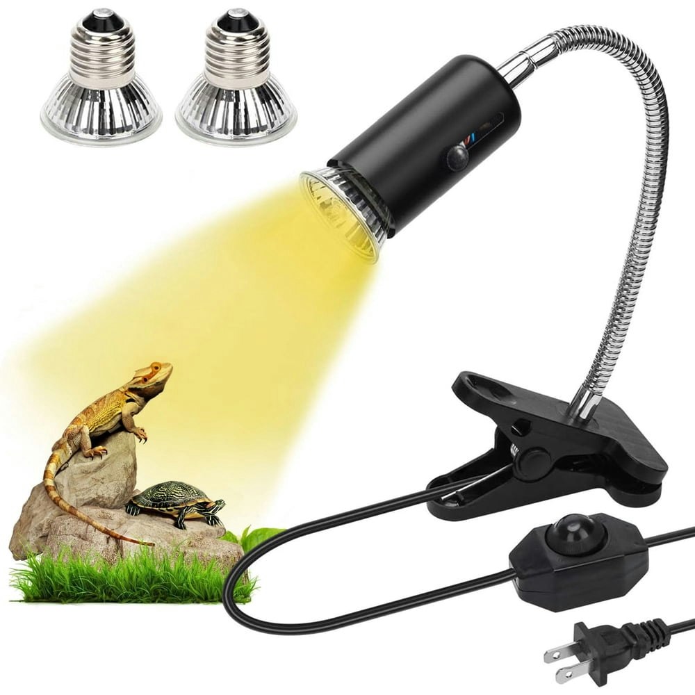 Semfri Adjustable Reptile Heat Lamp with 2 50W Bulbs: $14.39 Semfri Adjustable Reptile Heat Lamp with 2 50W Bulbs: $14.39