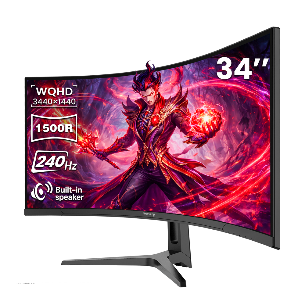 Suevery 34" 1440p FreeSync Curved Monitor: $239.99 Suevery 34" 1440p FreeSync Curved Monitor: $239.99