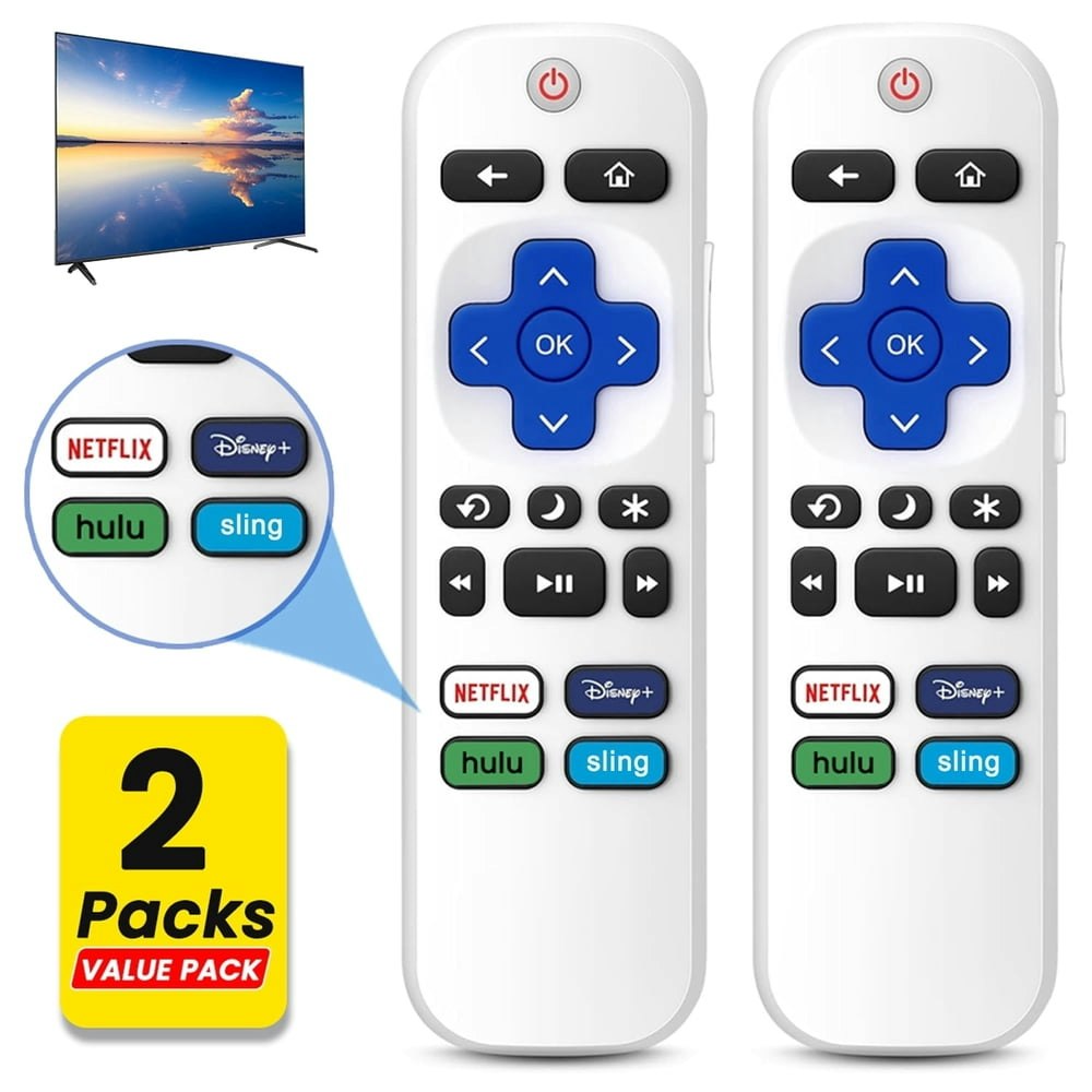 Ustris Remote Control for Roku Smart TV 2-Pack: $10.44 Ustris Remote Control for Roku Smart TV 2-Pack: $10.44