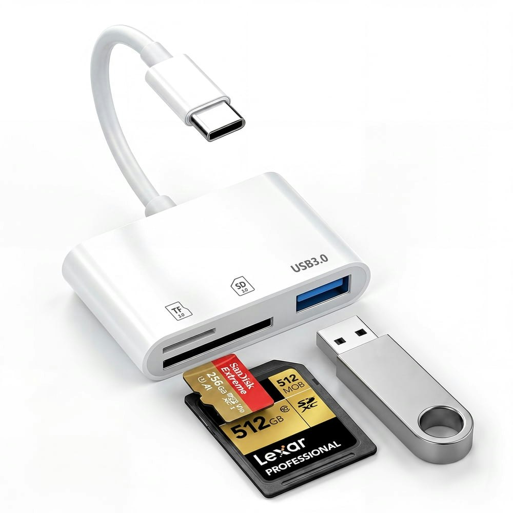 Atzeste 3-in-1 SD and TF Card Reader: $9.99