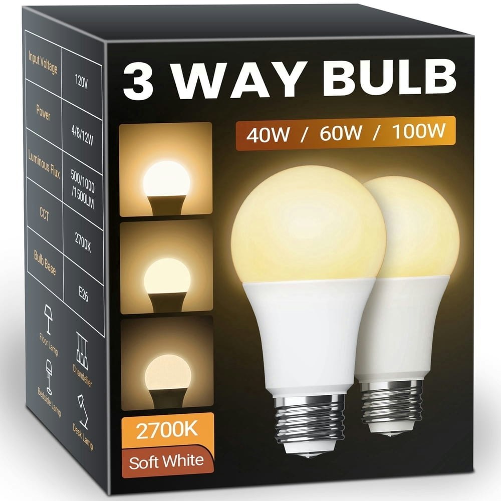 Daybetter 3-Way A19 LED Light Bulbs 2-Pack: $9.49 Daybetter 3-Way A19 LED Light Bulbs 2-Pack: $9.49