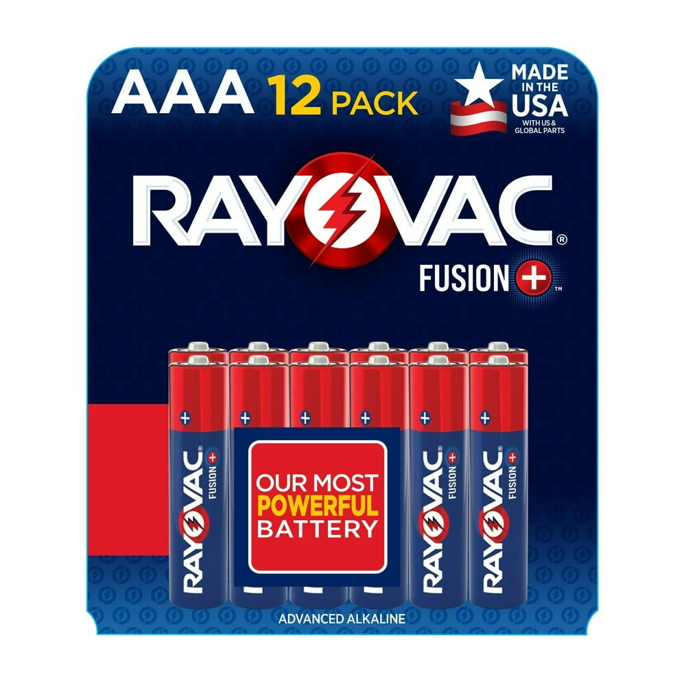 Rayovac Fusion AAA Alkaline Batteries 12-Pack: $7.95