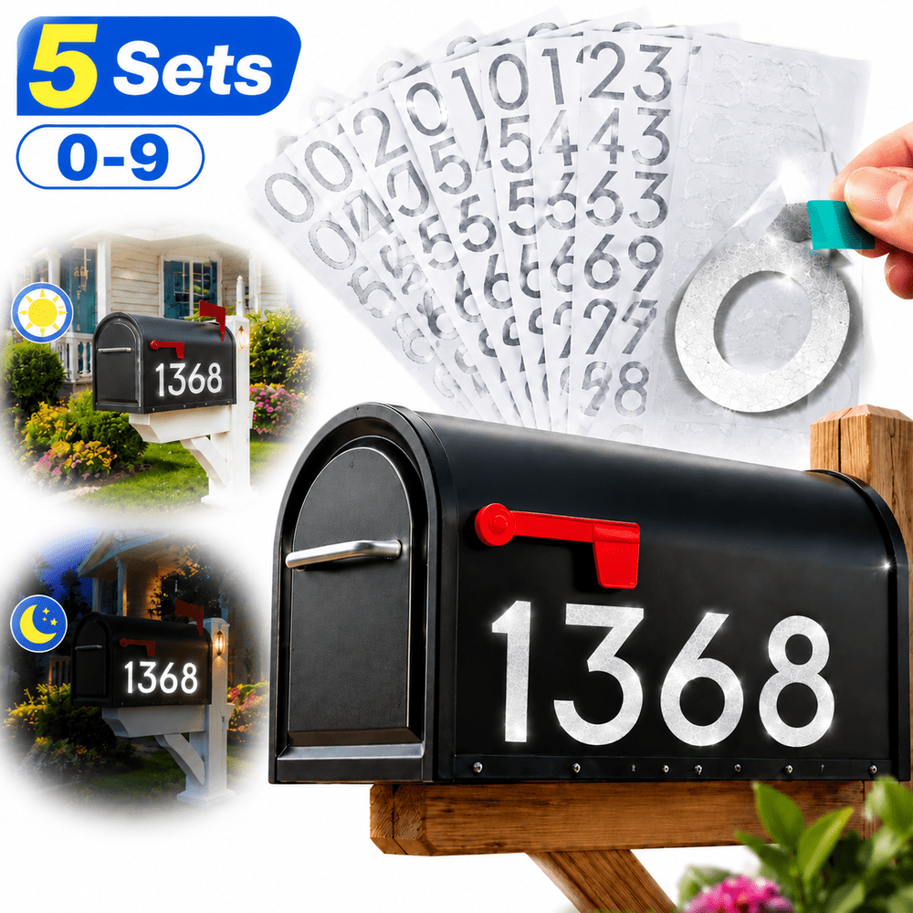 Genreen Reflective Mailbox Number Decals 5-Pack: $10.59