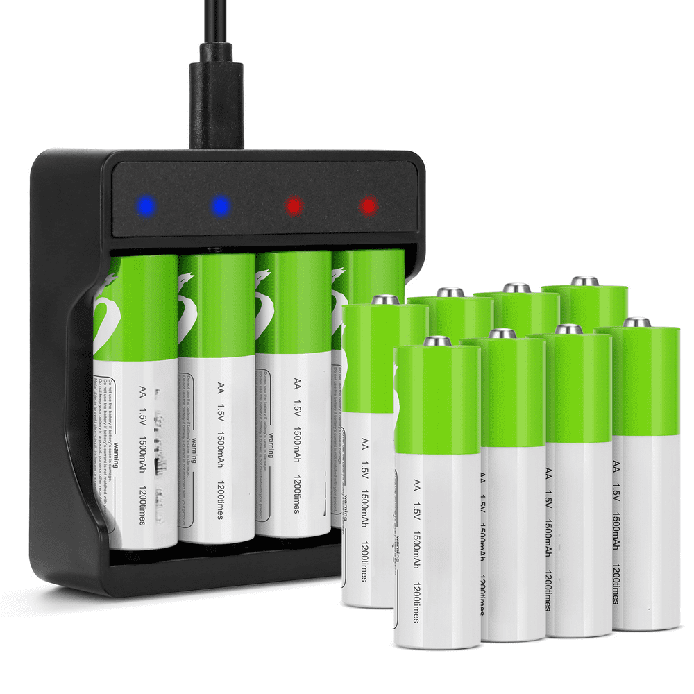 1.5V 3,600mWh Rechargeable AA Lithium Batteries with Charger 12-Pack: $28.16 1.5V 3,600mWh Rechargeable AA Lithium Batteries with Charger 12-Pack: $28.16