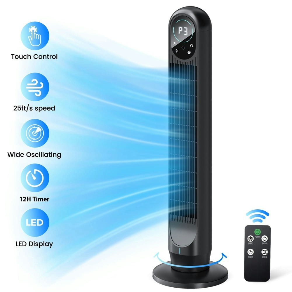 31-Inch Oscillating Tower Fan with Remote: $37.95 31-Inch Oscillating Tower Fan with Remote: $37.95