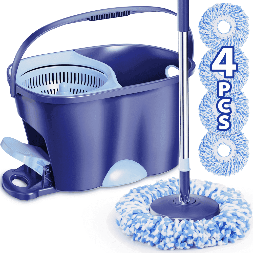 Myspri Spin Mop and Bucket Set with 4 Microfiber Mop Pads: $34.95 Myspri Spin Mop and Bucket Set with 4 Microfiber Mop Pads: $34.95