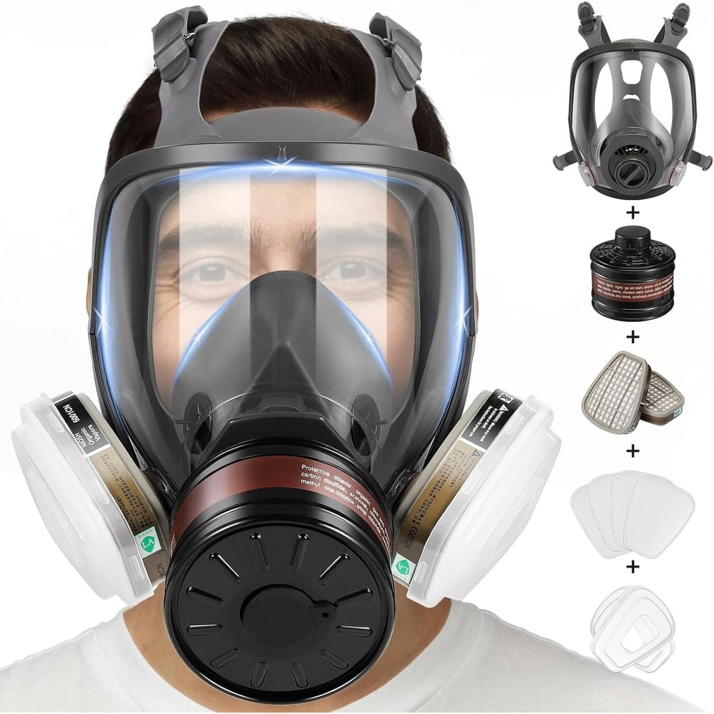 Full Face Respirator Gas Mask with 6001 and 40mm Filter: $23.46 Full Face Respirator Gas Mask with 6001 and 40mm Filter: $23.46