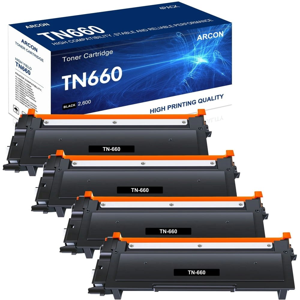 Brother TN660 High Yield Black Toner Cartridge 4-Pack: $27.48 Brother TN660 High Yield Black Toner Cartridge 4-Pack: $27.48