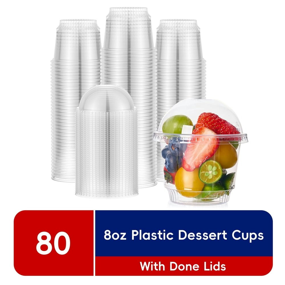 Jolly Chef 8-oz. Plastic Cups with Dome Lids 80-Pack: $17.67 Jolly Chef 8-oz. Plastic Cups with Dome Lids 80-Pack: $17.67