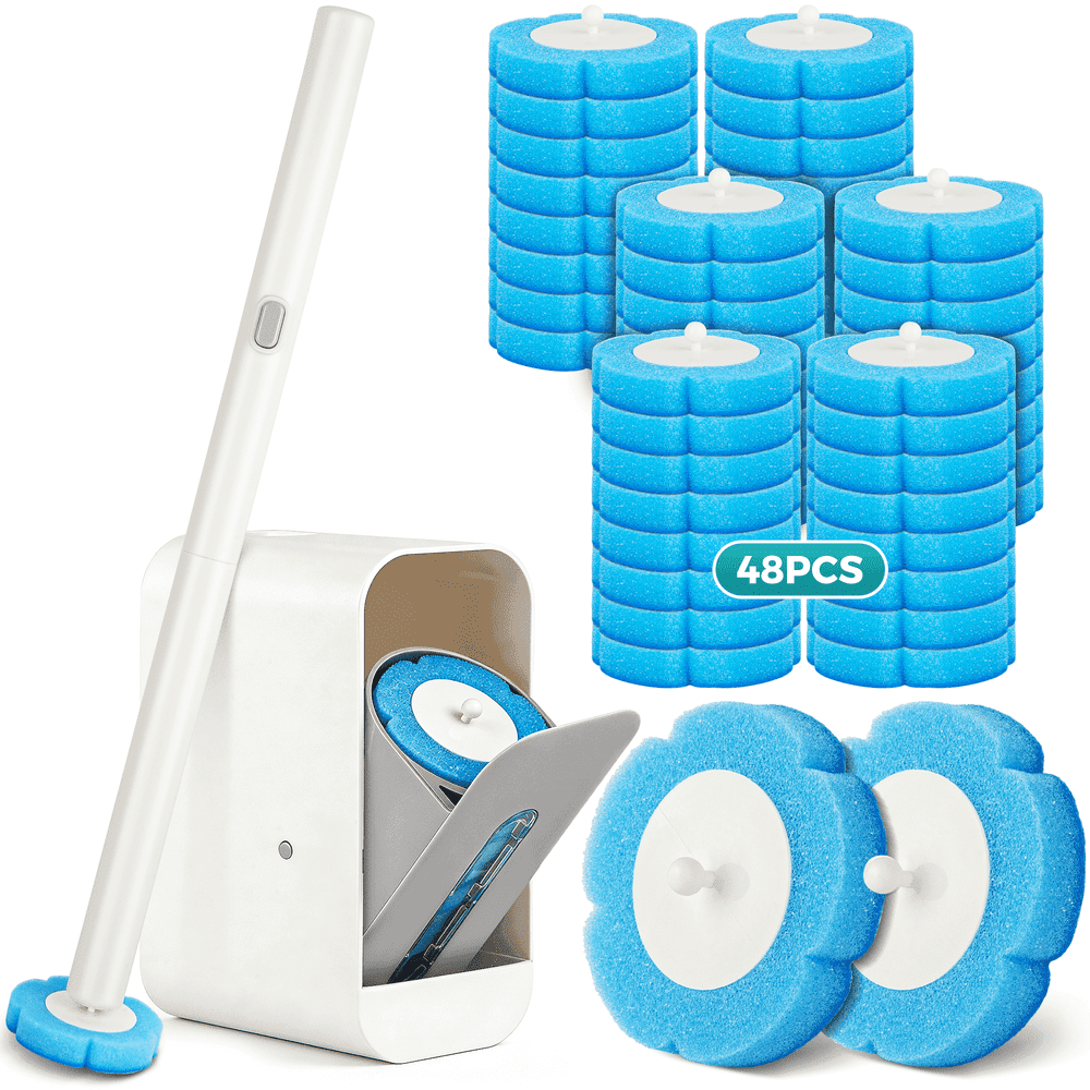 Myspri Disposable Toilet Bowl Brush Kit with 48 Refills: $17.73