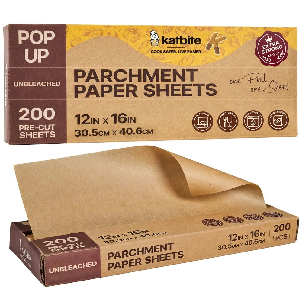 Katbite 12" x 16" Pop-Up Parchment Paper Sheets 200-Count: $16.50