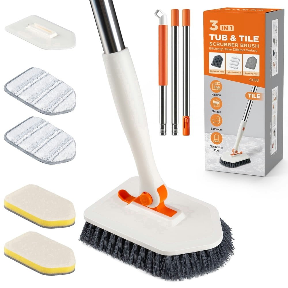 3-in-1 Bathtub Scrubber Brush: $17.99