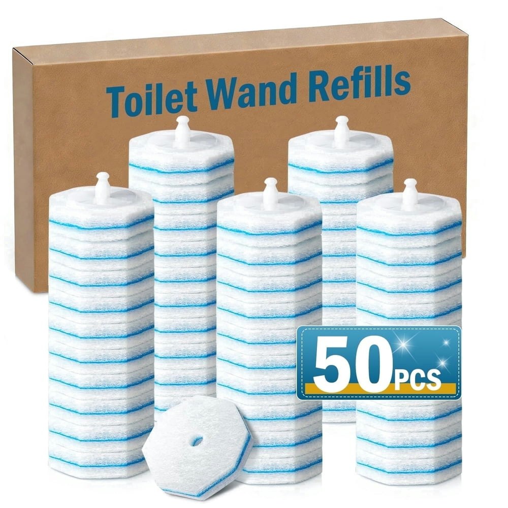 Toilet Bowl Wand Replacement Refill Heads 50-Pack: $15.99 Toilet Bowl Wand Replacement Refill Heads 50-Pack: $15.99