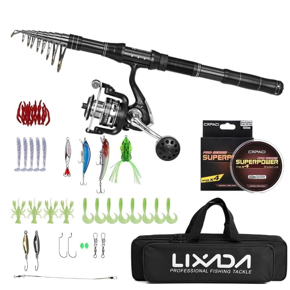Lixada Telescopic Fishing Rod and Reel Combo Kit: $29.69 Lixada Telescopic Fishing Rod and Reel Combo Kit: $29.69