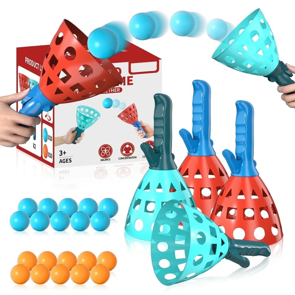 Lucky Doug Pop Catch Ball Game 4-Launcher 20-Ball Set: $11.79 Lucky Doug Pop Catch Ball Game 4-Launcher 20-Ball Set: $11.79