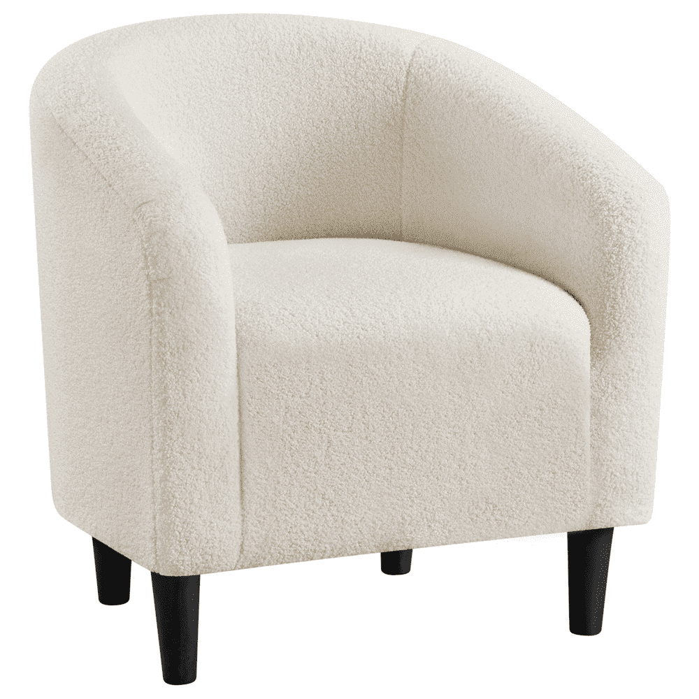 Yaheetech Upholstered Boucle Barrel Accent Chair: $105.98 Yaheetech Upholstered Boucle Barrel Accent Chair: $105.98