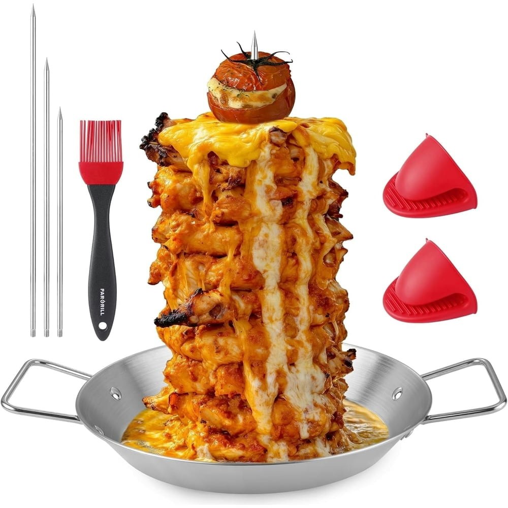 Pargrill Al Pastor Stainless Steel Skewer Stand with 3 Spikes: $17.99 Pargrill Al Pastor Stainless Steel Skewer Stand with 3 Spikes: $17.99
