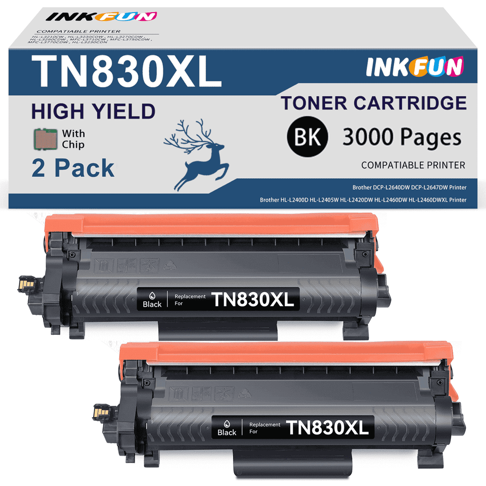 Brother TN830XL Toner Cartridge 2-Pack: $23.92