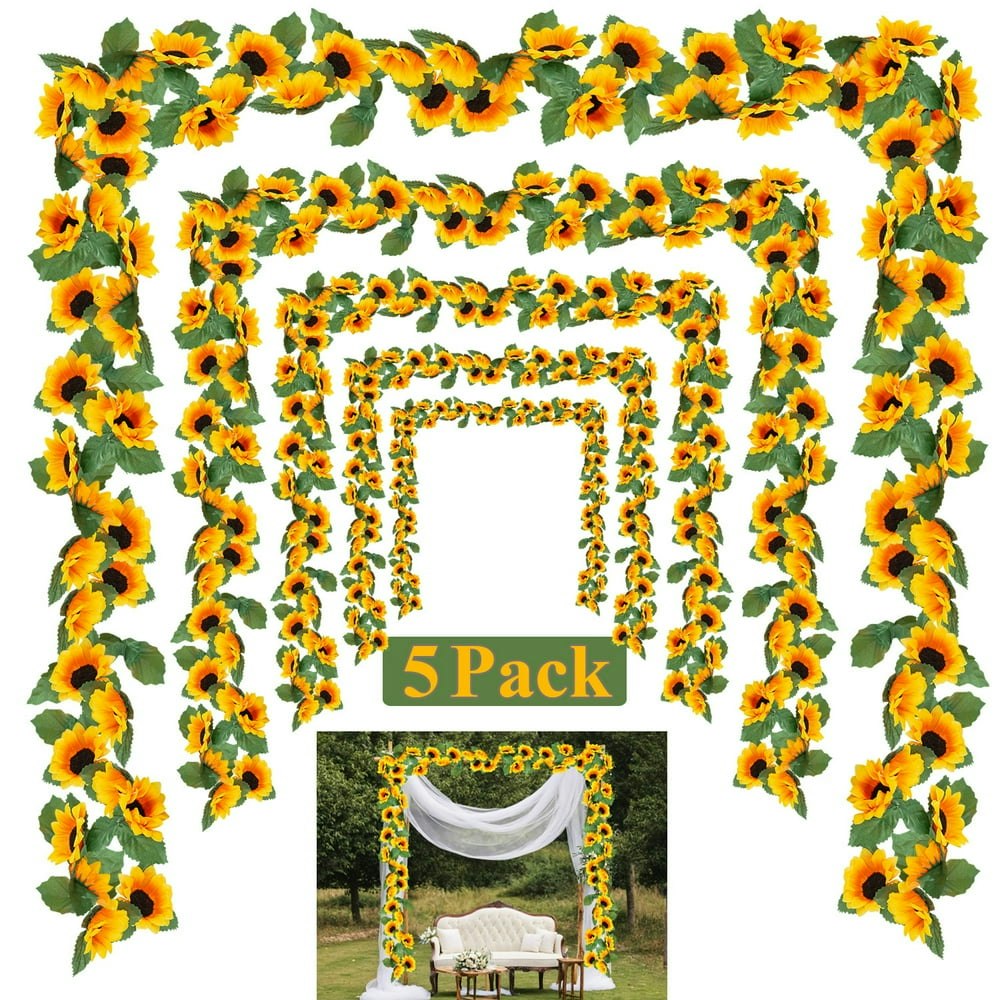 Ponpon 7.5-Foot Artificial Sunflower Garland 5-Pack: $12.33 Ponpon 7.5-Foot Artificial Sunflower Garland 5-Pack: $12.33