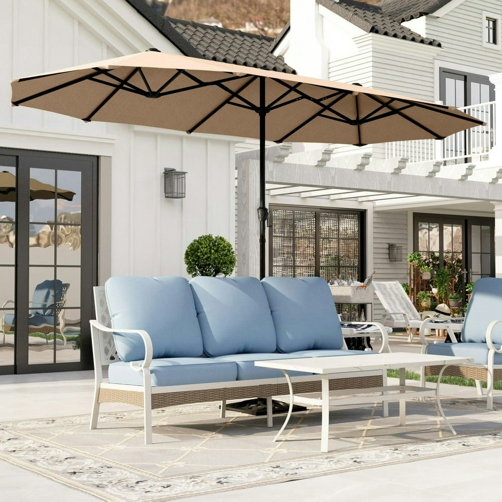 Alpha Joy 13x6.5-Foot Rectangular Patio Market Umbrella: $99.99 Alpha Joy 13x6.5-Foot Rectangular Patio Market Umbrella: $99.99