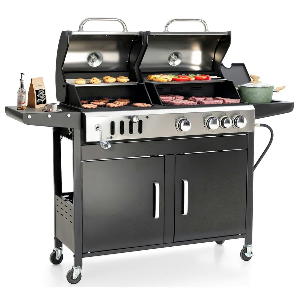 MF Studio 3-Burner Gas and Charcoal Dual Fuel Grill: $399.99