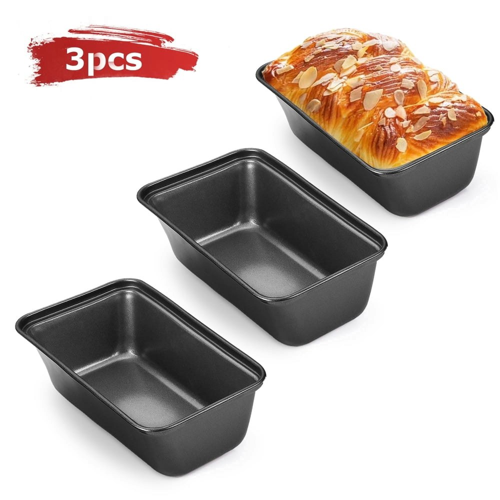Hongbake 6x3.2-inch Mini Loaf Pan 3-Pack: $11.99 Hongbake 6x3.2-inch Mini Loaf Pan 3-Pack: $11.99