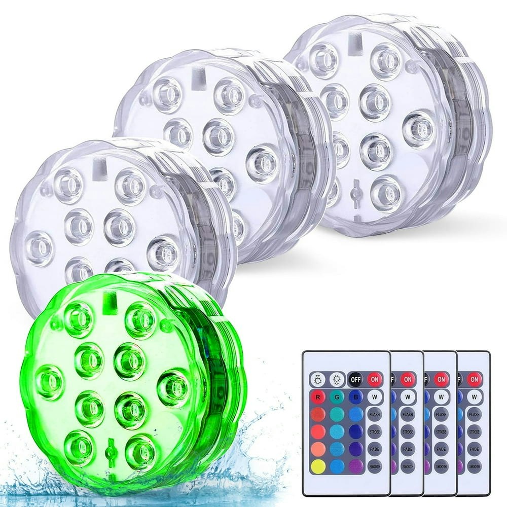 Rirool Battery-Powered Waterproof RGB LED Submersible Lights 4-Pack: $17.98 Rirool Battery-Powered Waterproof RGB LED Submersible Lights 4-Pack: $17.98
